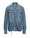 Department Five Department 5 Man Denim Shirt Blue Size Xxl Cotton In Blue