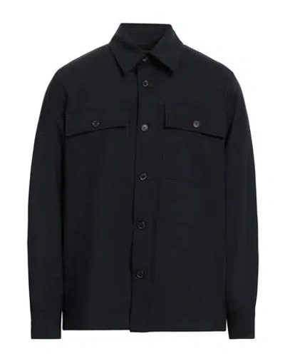 Department Five Department 5 Man Jacket Midnight Blue Size 40 Polyester, Virgin Wool, Elastane In Black