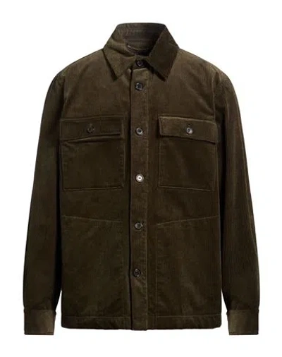 Department Five Department 5 Man Jacket Military Green Size 42 Cotton, Elastane In Brown