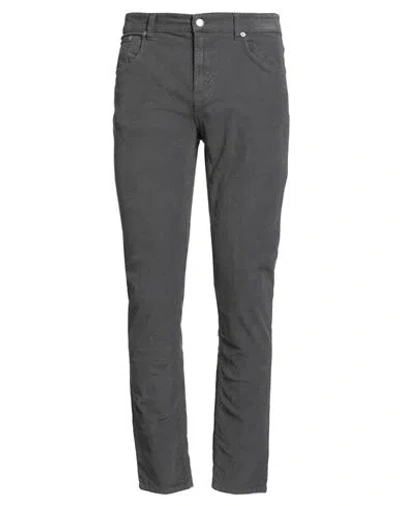 Department Five Department 5 Man Pants Charcoal Size 35 Cotton, Elastane In Gray