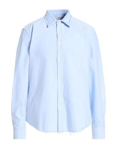 Department Five Department 5 Man Shirt Azure Size 16 Cotton In Animal Print
