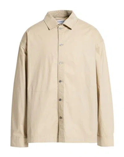 Department Five Department 5 Man Shirt Beige Size 19 Cotton, Elastane In Neutral