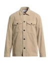 Department Five Department 5 Man Shirt Beige Size L Cotton, Elastane In Sand