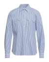 Department Five Department 5 Man Shirt Blue Size M Cotton In Blue