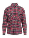 Department Five Department 5 Man Shirt Burgundy Size M Cotton In Pink