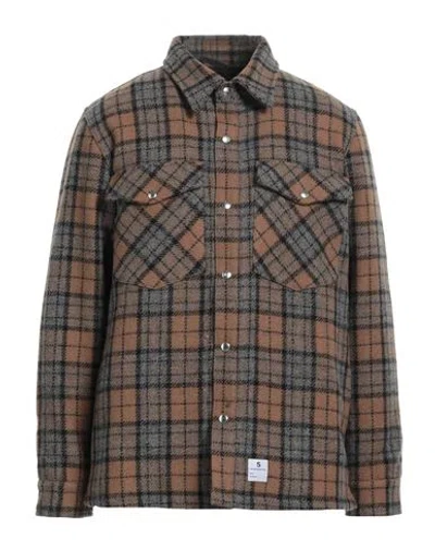 Department Five Department 5 Man Shirt Camel Size Xl Wool In Beige