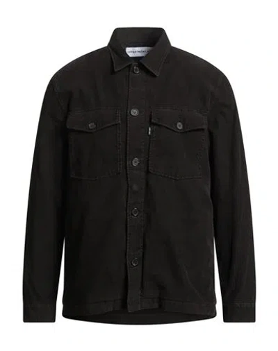 Department Five Department 5 Man Shirt Dark Brown Size M Cotton, Elastane