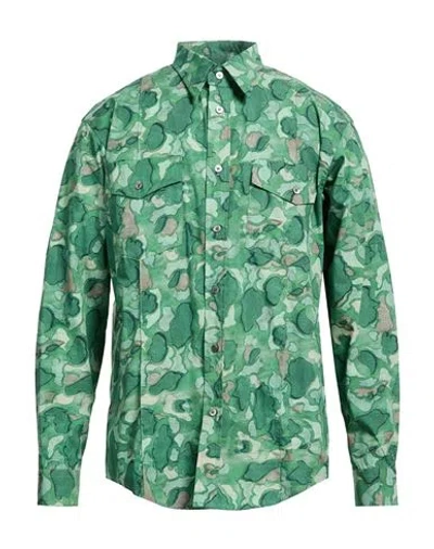 Department Five Department 5 Man Shirt Green Size 16 ½ Cotton