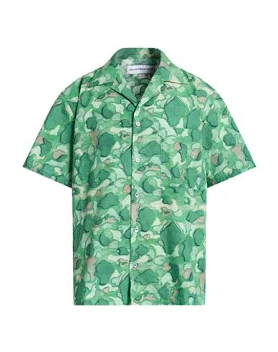Department Five Department 5 Man Shirt Green Size 17 Cotton