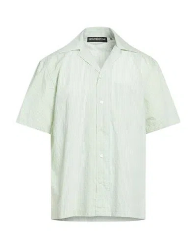 Department Five Department 5 Man Shirt Light Green Size 16 Cotton, Polyamide