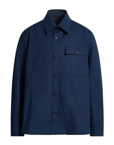 Department Five Department 5 Man Shirt Midnight Blue Size 42 Cotton, Elastane