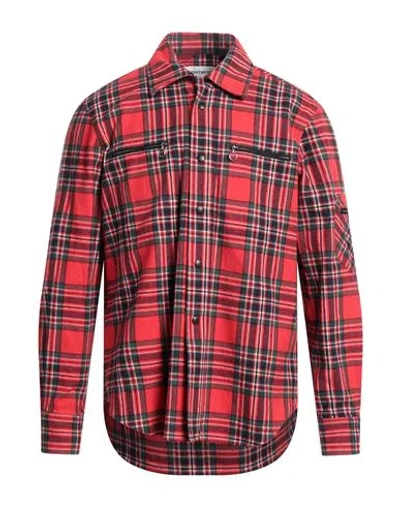 Department Five Department 5 Man Shirt Red Size Xl Cotton