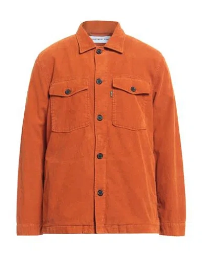 Department Five Department 5 Man Shirt Rust Size S Cotton, Elastane In Orange