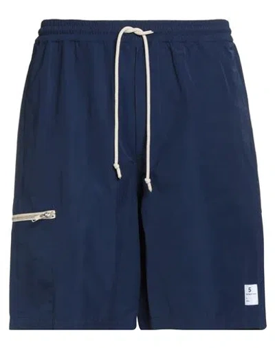 Department Five Department 5 Man Shorts & Bermuda Shorts Blue Size 34 Polyester, Cotton