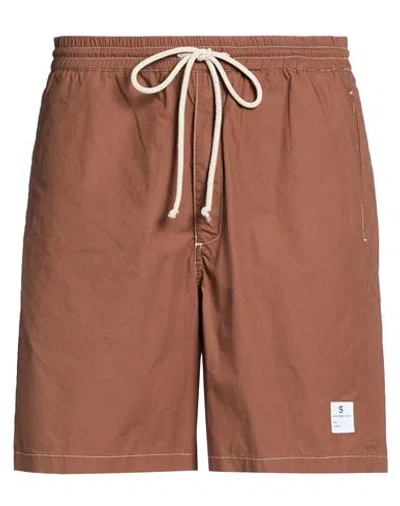 Department Five Department 5 Man Shorts & Bermuda Shorts Brown Size 33 Cotton