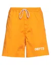 Department Five Department 5 Man Shorts & Bermuda Shorts Orange Size L Cotton, Elastane