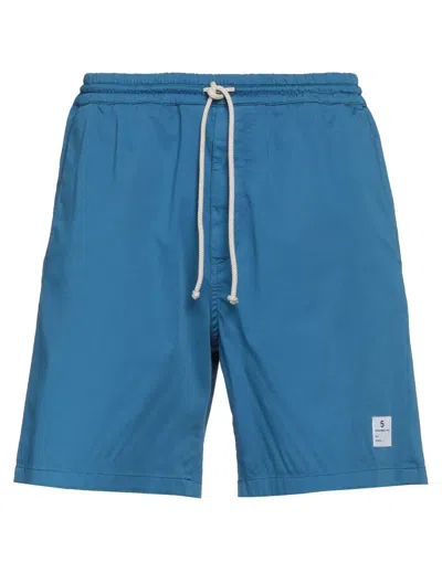 Department Five Department 5 Man Shorts & Bermuda Shorts Slate Blue Size M Cotton, Elastane