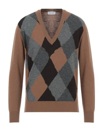 Department Five Department 5 Man Sweater Camel Size L Merino Wool In Beige
