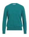 Department Five Department 5 Man Sweater Deep Teal Size L Virgin Wool In Blue