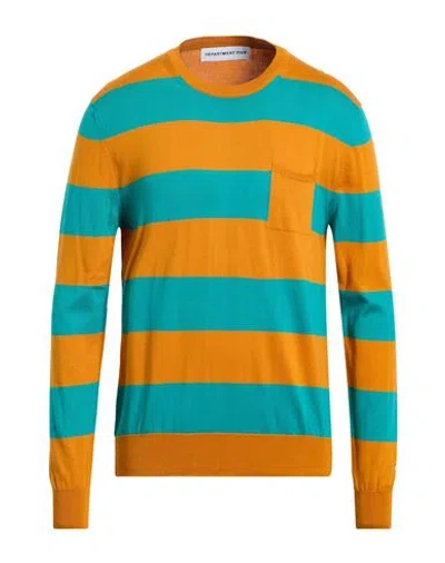 Department Five Department 5 Man Sweater Marigold Size M Cotton In Multi
