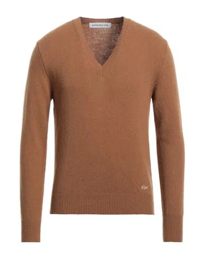 Department Five Department 5 Man Sweater Tan Size S Virgin Wool In Brown