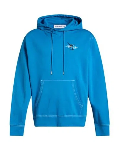 Department Five Department 5 Man Sweatshirt Azure Size M Cotton In Blue
