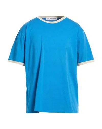 Department Five Department 5 Man T-shirt Azure Size M Cotton In Blue