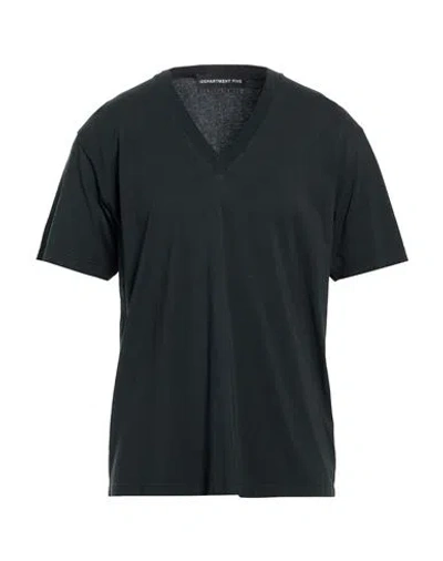 Department Five Department 5 Man T-shirt Charcoal Size S Cotton In Black