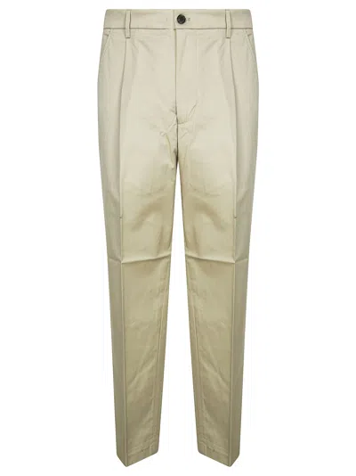 Department Five Wide Leg Single Pleat Trousers In Yellow