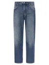 Department Five Straight Leg Stonewashed Denim Jeans With Classic Fit In Blue