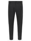 Department Five Pleated-wool Trousers In Black