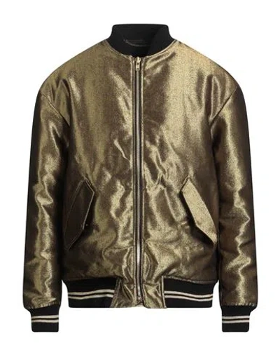 Department Five Department 5 Sex Pistols Man Jacket Gold Size M Cotton, Rayon, Polyethylene