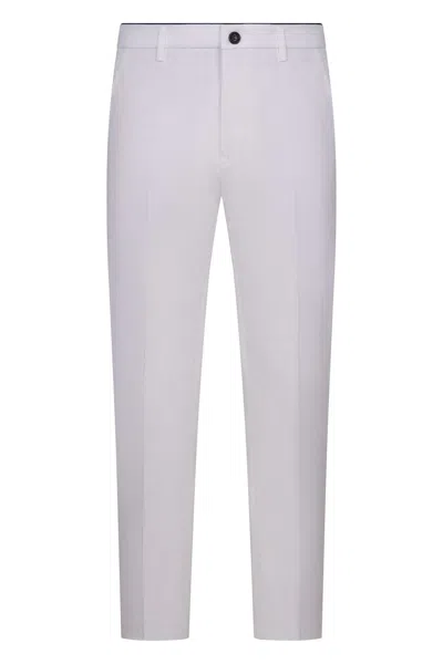 Department Five Department 5 Slim Fit Chino Trousers With Wide Front Pleats In Gray