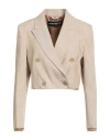 Department Five Department 5 Woman Blazer Beige Size 8 Viscose, Polyester, Natural Rubber In Sand