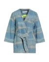 Department Five Department 5 Woman Denim Outerwear Blue Size S Cotton, Polyester In Blue