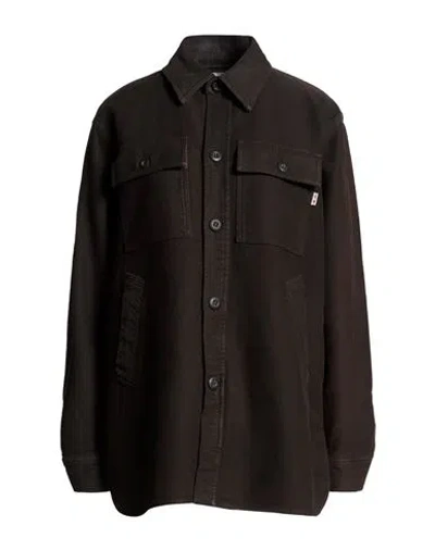 Department Five Department 5 Woman Denim Outerwear Dark Brown Size 6 Cotton