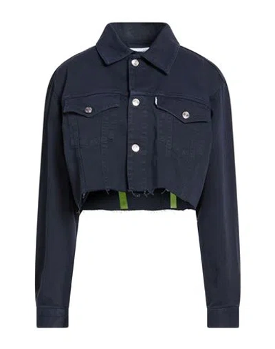Department Five Department 5 Woman Denim Outerwear Midnight Blue Size Xs Cotton