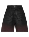 Department Five Department 5 Woman Denim Shorts Dark Brown Size 27 Cotton, Elastomultiester, Elastane In Brown