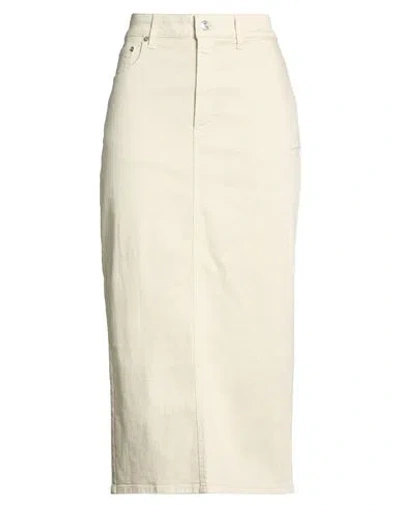 Department Five Department 5 Woman Denim Skirt Beige Size 27 Cotton, Elastomultiester, Elastane