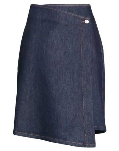 Department Five Department 5 Woman Denim Skirt Blue Size S Cotton, Elastomultiester