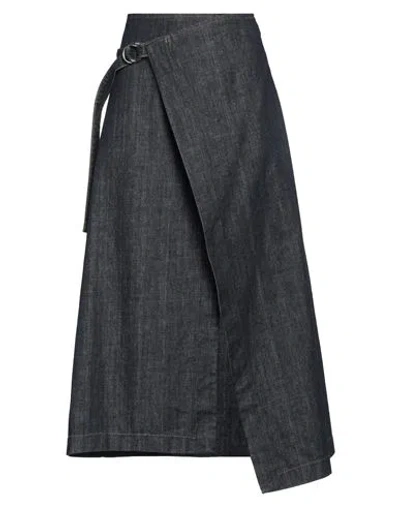 Department Five Department 5 Woman Denim Skirt Blue Size Xl Cotton In Black