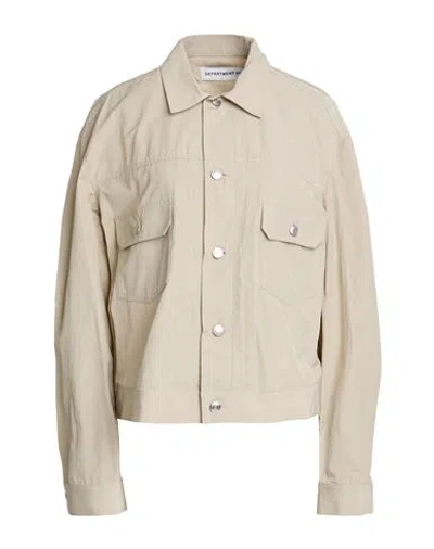 Department Five Department 5 Woman Jacket Beige Size S Polyester, Cotton In Neutral