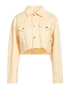 Department Five Department 5 Woman Jacket Cream Size S Cotton In Orange