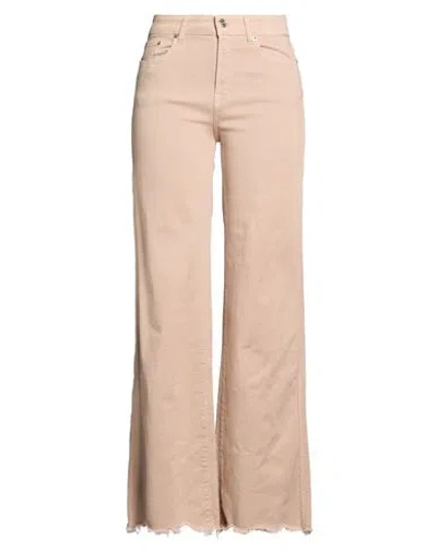 Department Five Department 5 Woman Jeans Beige Size 26 Cotton, Rubber In Pink