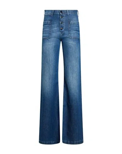 Department Five Department 5 Woman Jeans Blue Size 26 Cotton, Recycled Elastane In Pink