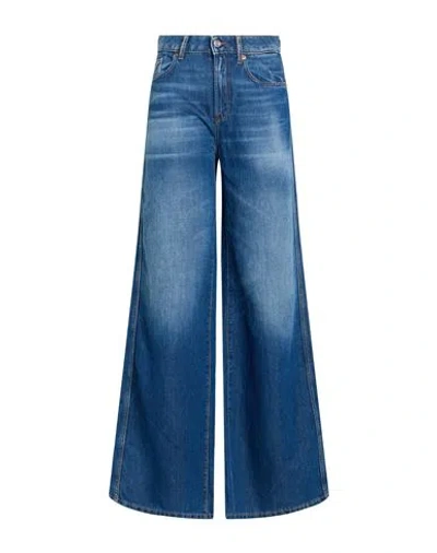 Department Five Department 5 Woman Jeans Blue Size 27 Cotton, Linen