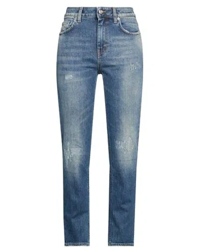 Department Five Department 5 Woman Jeans Blue Size 32 Cotton, Elastane