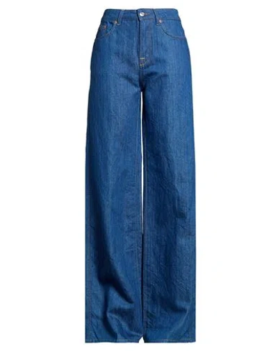 Department Five Department 5 Woman Jeans Blue Size 6 Cotton, Linen