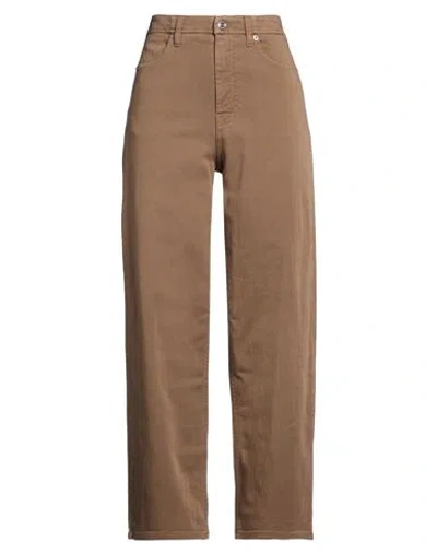 Department Five Department 5 Woman Jeans Chocolate Brown Size 27 Cotton, Rubber