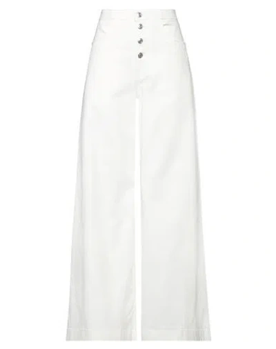 Department Five Department 5 Woman Jeans Ivory Size 27 Cotton, Elastane In White